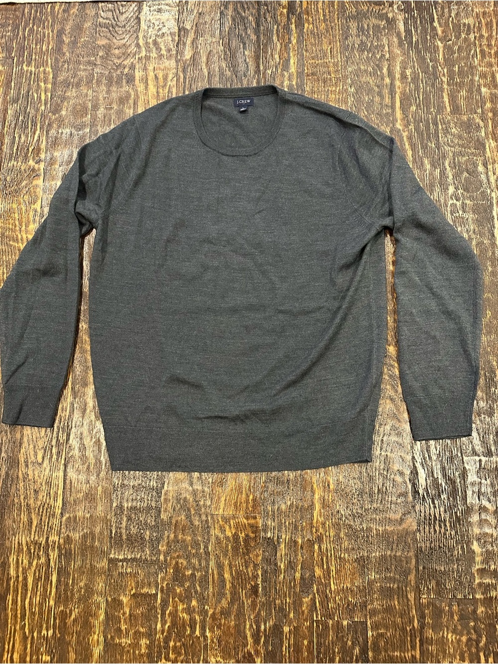 J. Crew Men's Crewneck merino wool/acrylic Sweater in Charcoal